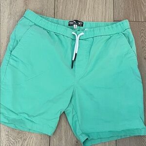 Free Planet Aqua Green Swim Shorts with White Drawstring - M